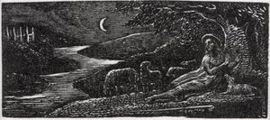 Colinet Rustend in Cambridge bij Nacht, illustratie uit Dr. Thornton